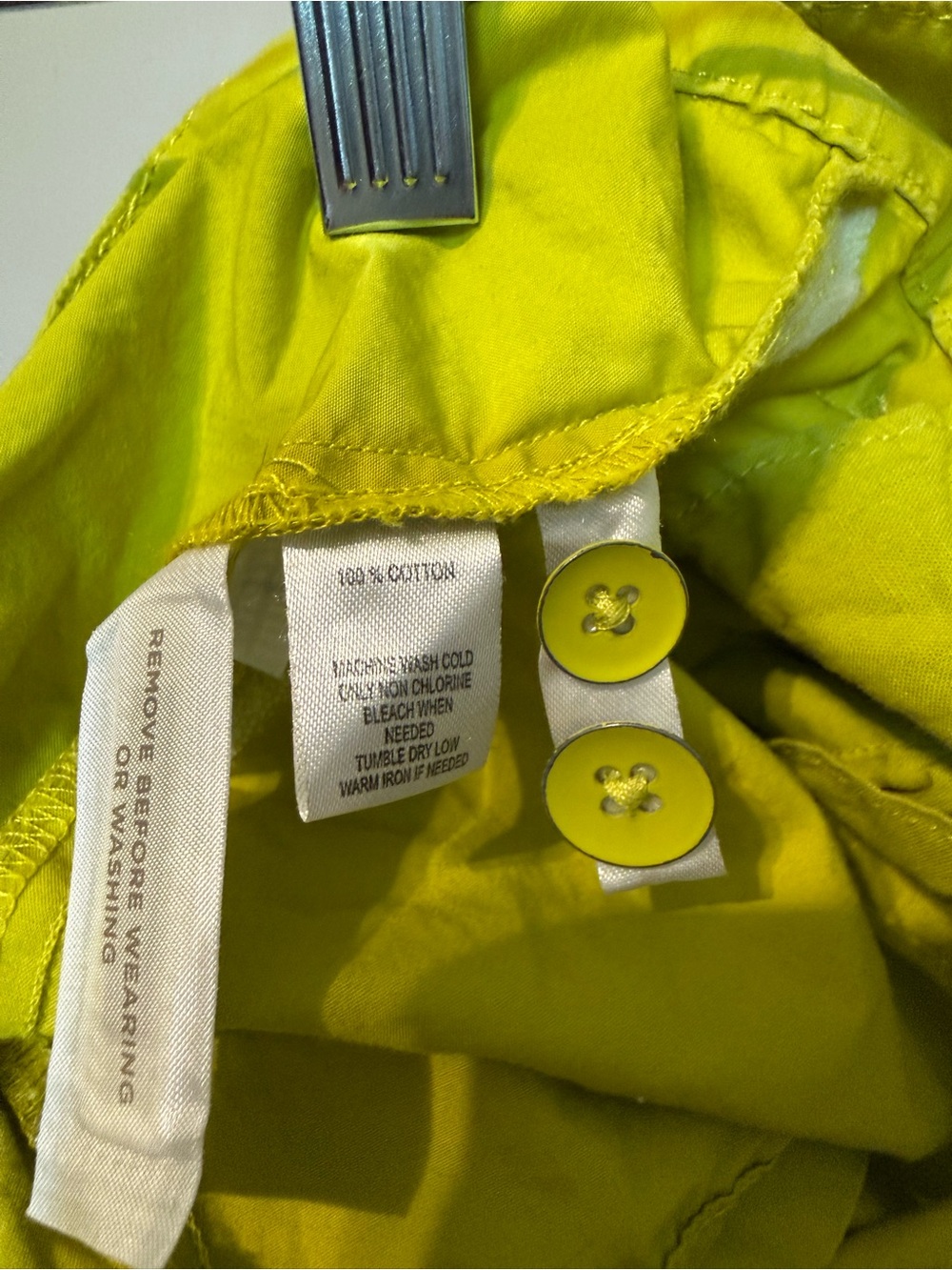 NWOT LOFT Mustard Green Cargo Shorts - Picture 7 of 7